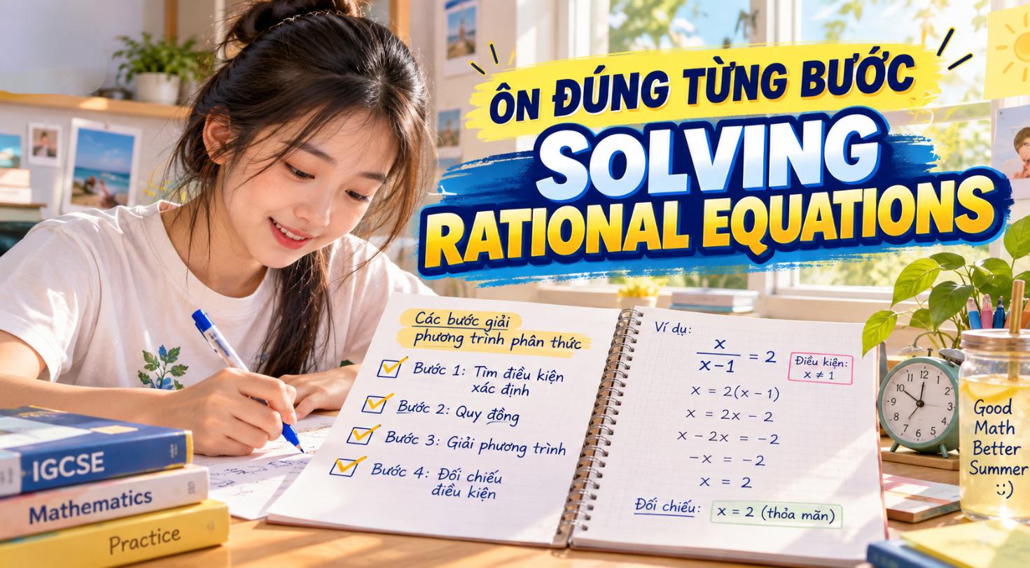 Hè là lúc lý tưởng để ôn Solving Rational Equations – IGCSE