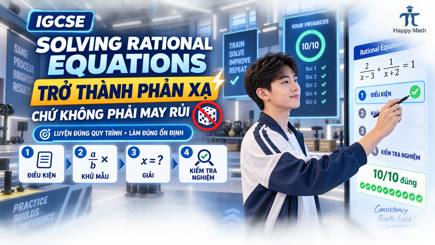 Bài 6: Để Solving Rational Equations trở thành phản xạ chứ không phải may rủi