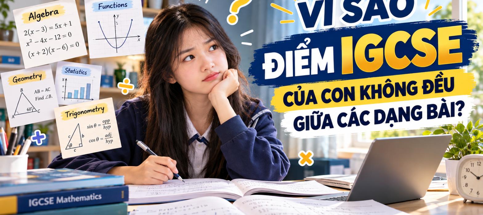 Bài 25: Vì sao điểm IGCSE của con không đều giữa các dạng bài?