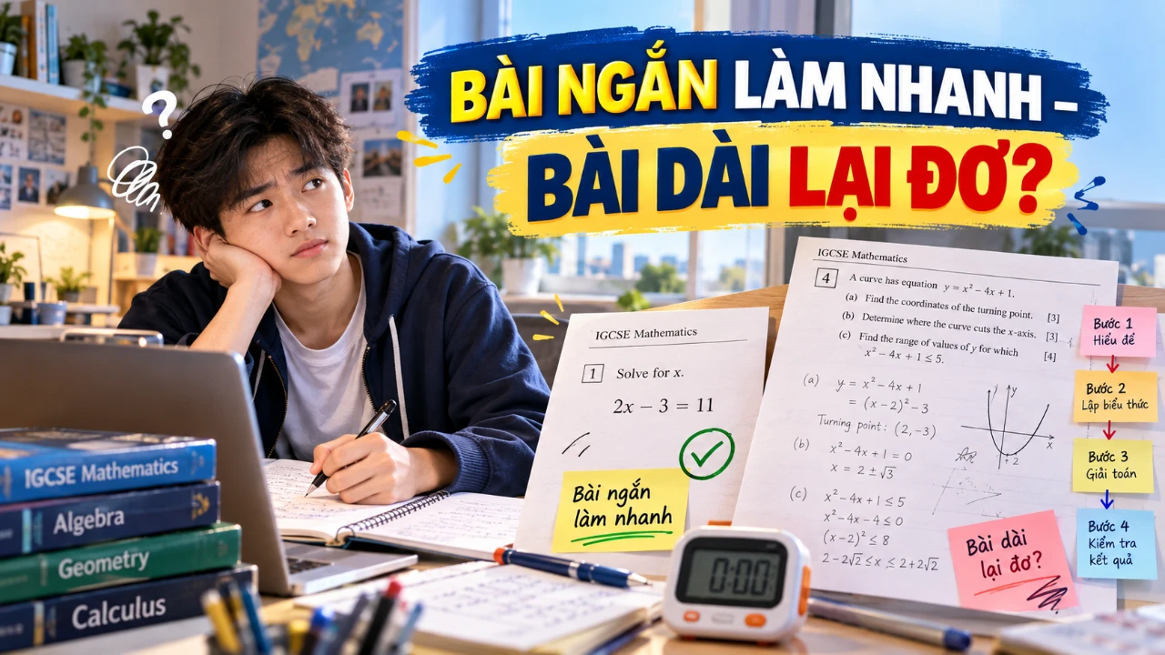 Bài 31: Con thích bài ngắn nhưng đơ khi gặp bài dài trong IGCSE?