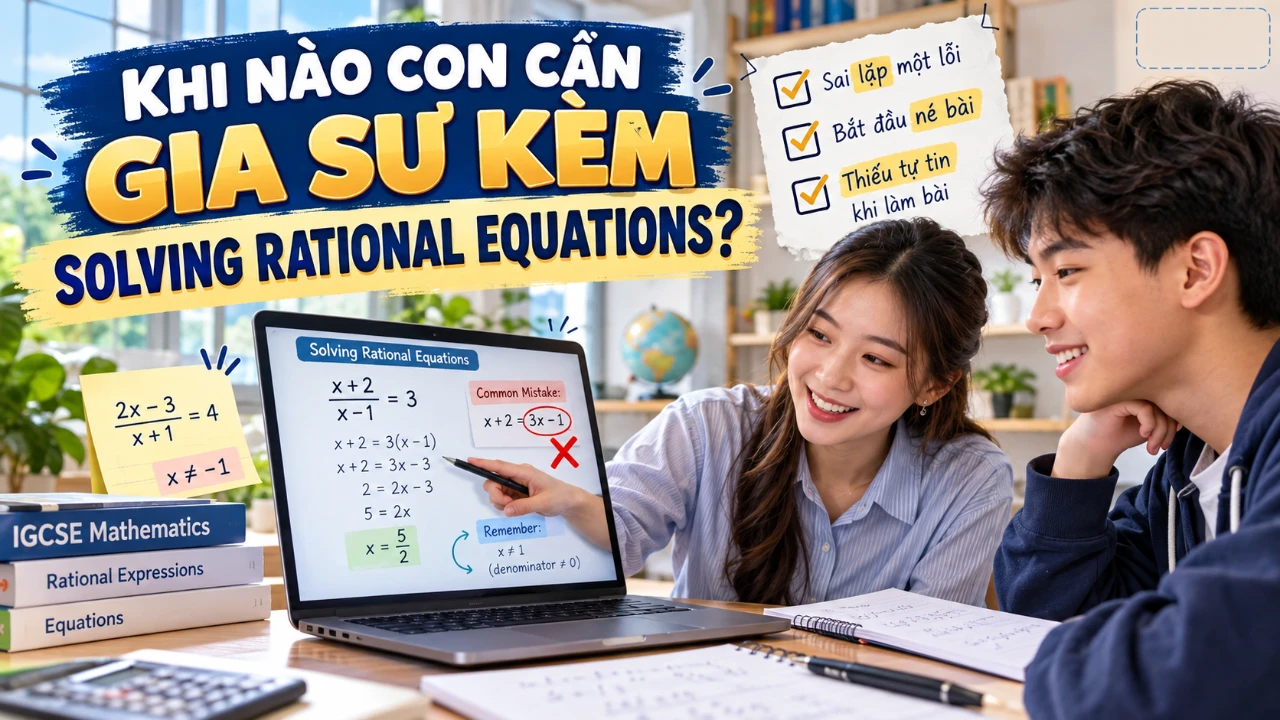 Bài 39: Khi nào con cần gia sư kèm Solving Rational Equations? – IGCSE