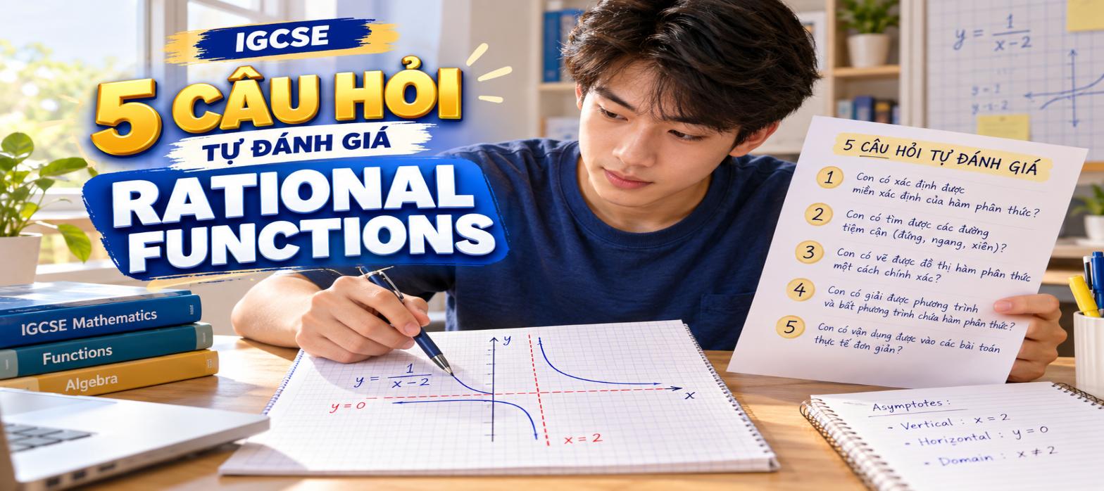5 câu hỏi giúp con tự đánh giá trình độ Rational Functions – IGCSE