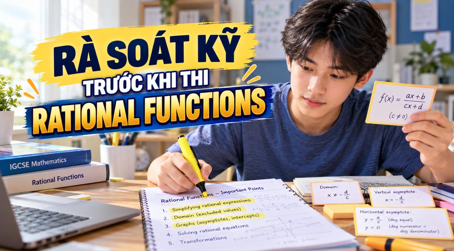 Chuẩn bị Rational Functions trước kỳ thi IGCSE chính thức