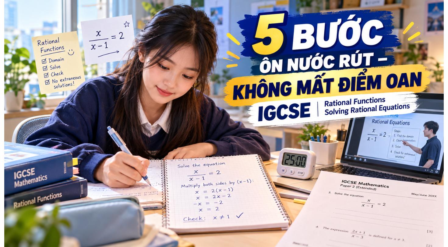 5 bước ôn nước rút Solving Rational Equations trước kỳ thi – IGCSE