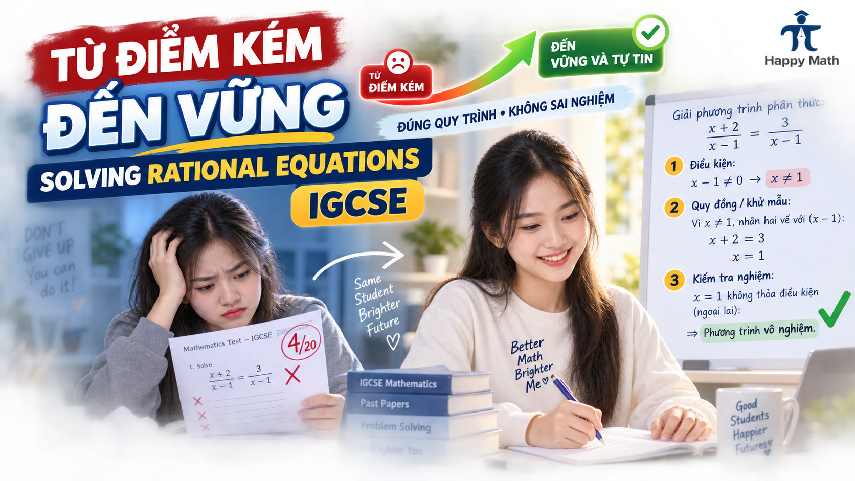 Bài 15: Từ điểm kém đến vững Solving Rational Equations – IGCSE