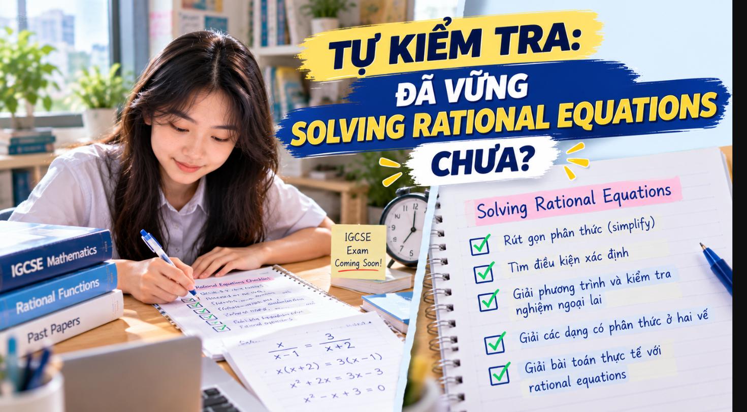 Tự kiểm tra: con đã nắm vững Solving Rational Equations chưa? – IGCSE